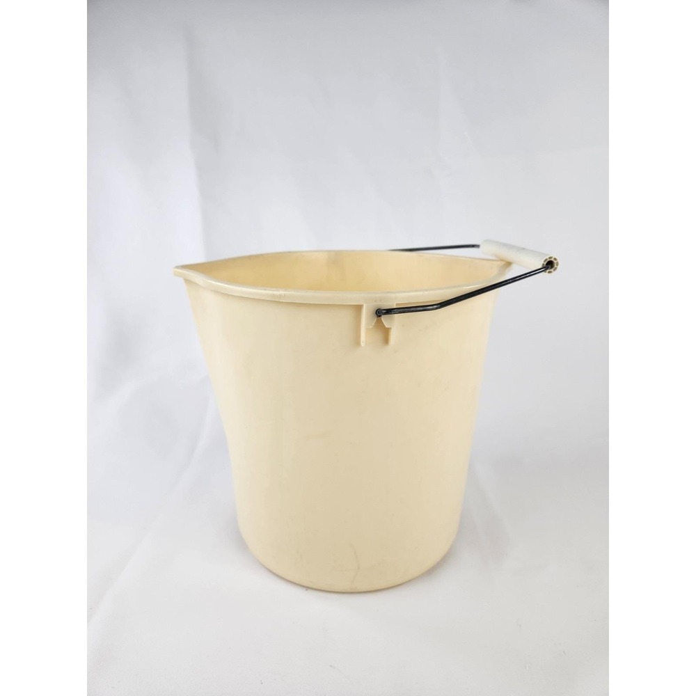 VTG Rubbermaid Neat'n Tidy Double Dual Pour Spout 11 qt Pail Bucket #2963 Cream